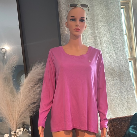 Lauren Ralph Lauren Tops - Lauren Ralph Lauren Pink Long Sleeve Relaxed Tunic